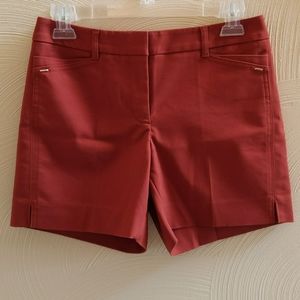 NWOT Women's White House Black Market Rust/Cinnamon Colored Shorts 00 Short